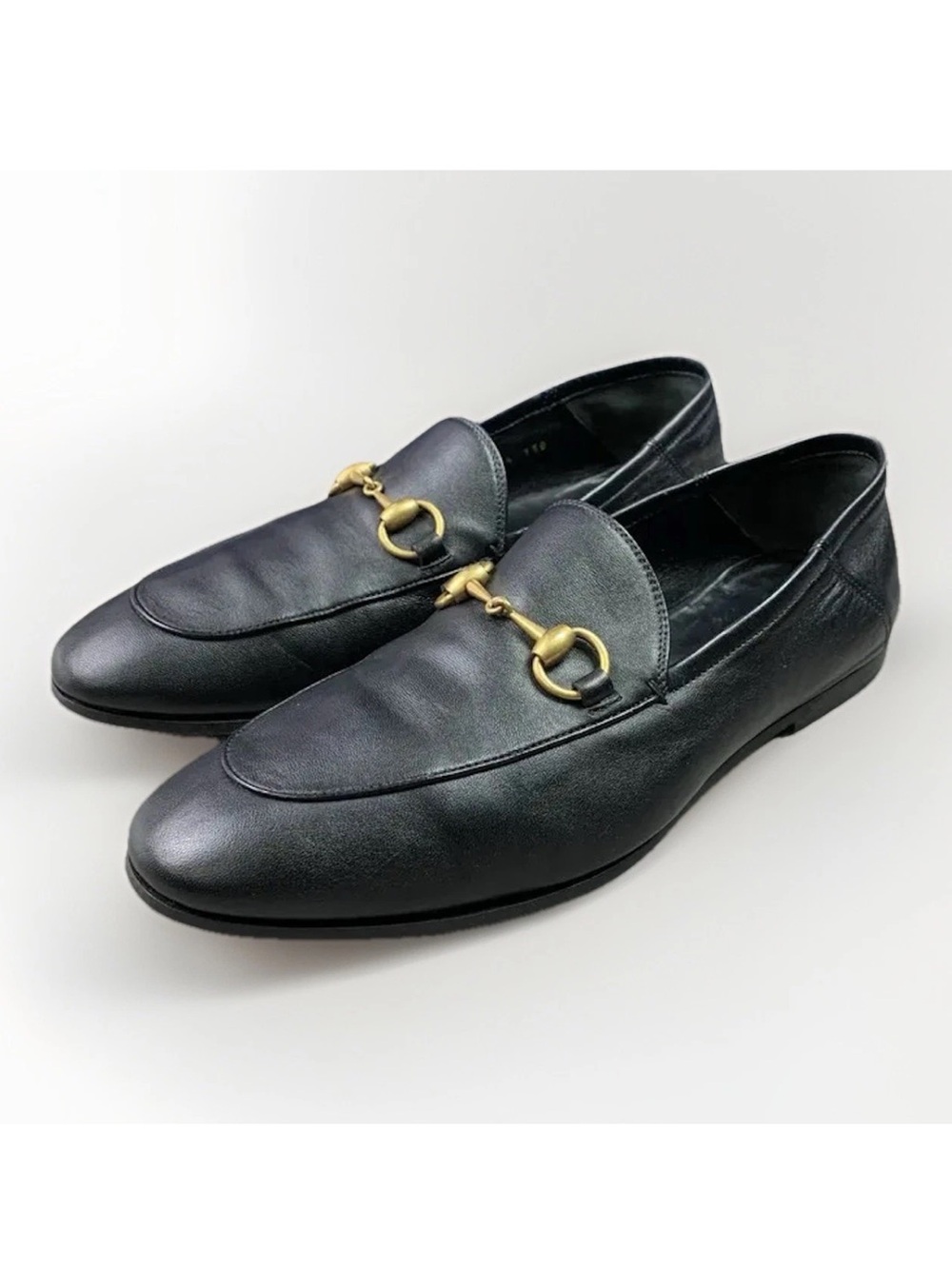 Gucci Horsebit Accent Leather Loafers, black, women Size US5.5 EU36
